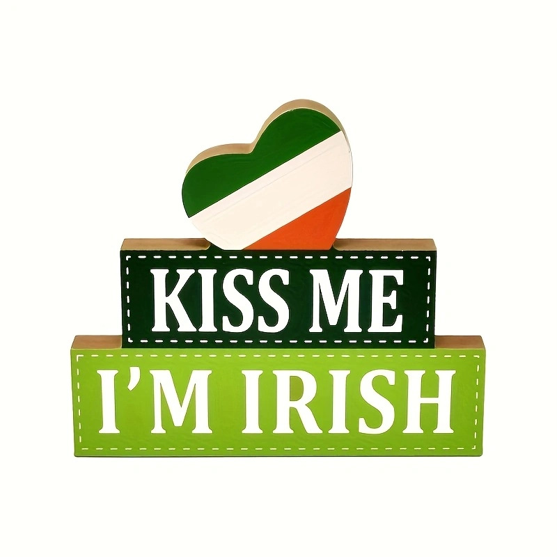 Inventario de madera de trébol irlandés decoración de escritorio de San Pablo decoración tridimensional