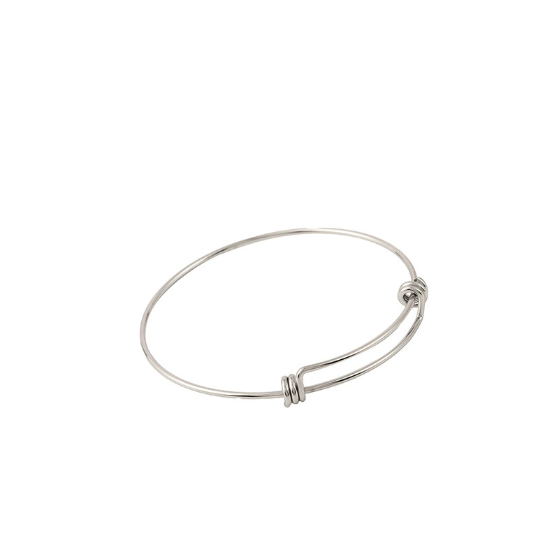 Adjustable Stainless Steel Bracelet, 304 Stainless, Elastic Wire, 65 mm