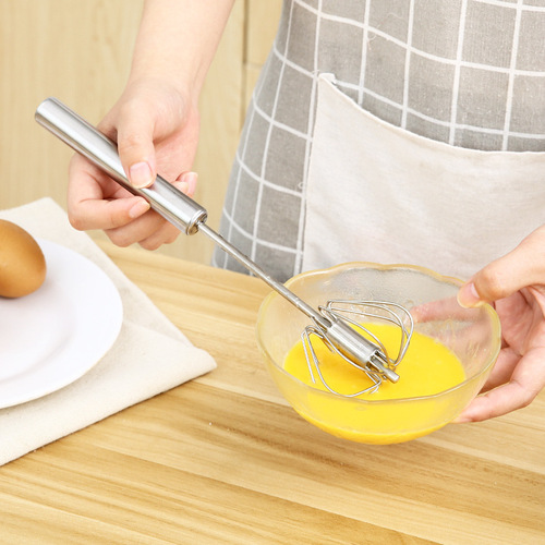 Manual semi-automatic stainless steel egg beater household kitchen small mixer whipped cream eggs baking tool