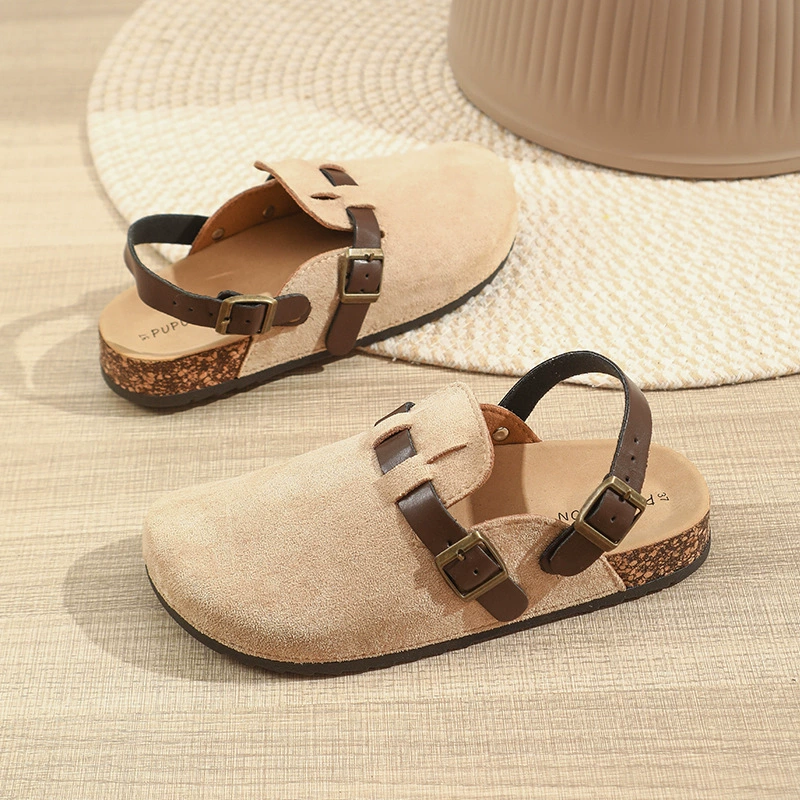 Новые двухстовые ботинки Биркеншток с полуподпорой свод Foot arch support для внешней торговли модная универсальная женская ленивые сандалии
