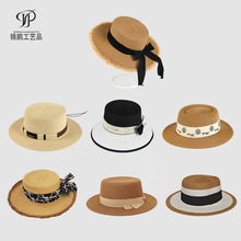 女士帽子女春夏季沙滩旅游度假草帽防晒太阳帽草编遮阳帽大帽檐