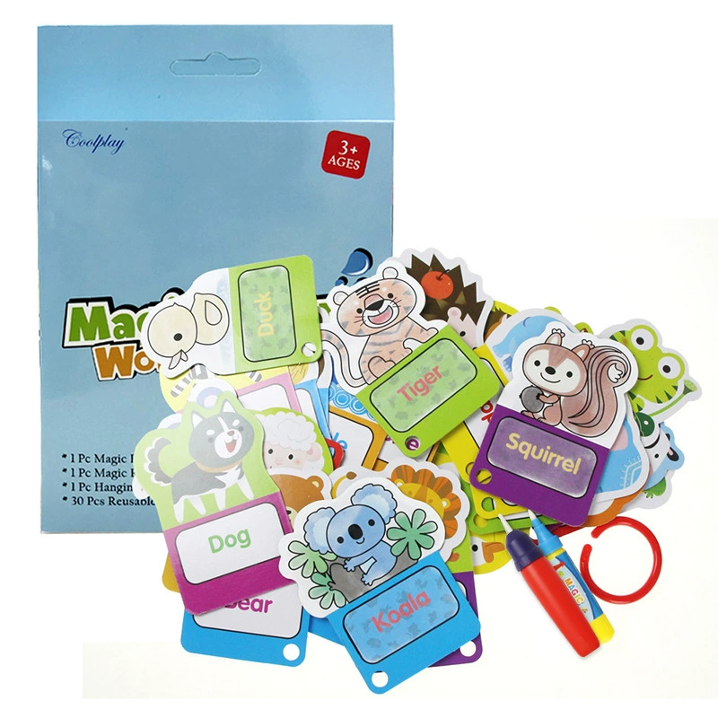 Cross-border children's early education cognition water painting cards: interesting cartoon animals, transportation, food, daily necessities patterns