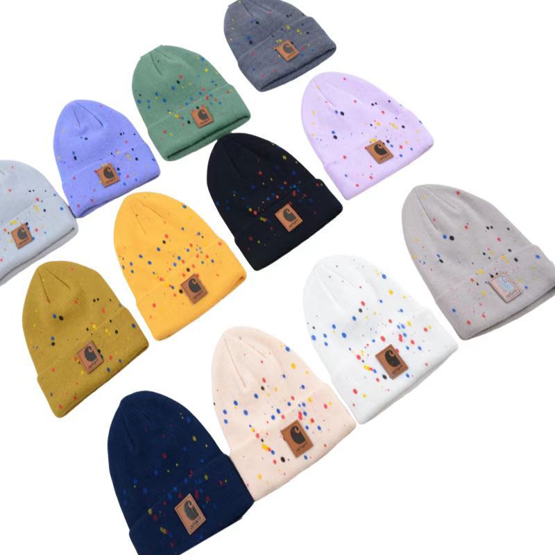 Cross-border CARHARTT Carhart Autumn and Winter Warm Knitted Cap Colorful Dot Cap Outdoor Leisure Fashion Cap