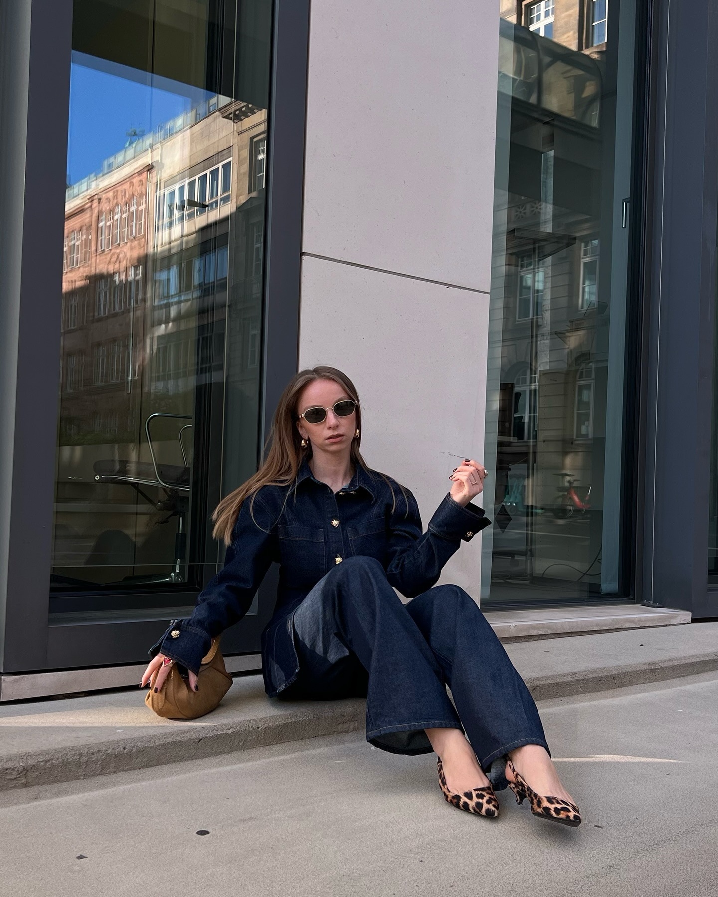 Women's Lapel Denim Shirt And Trousers Set European And American Style Spring New Clothing Cross Border 2025_ecoleips.com