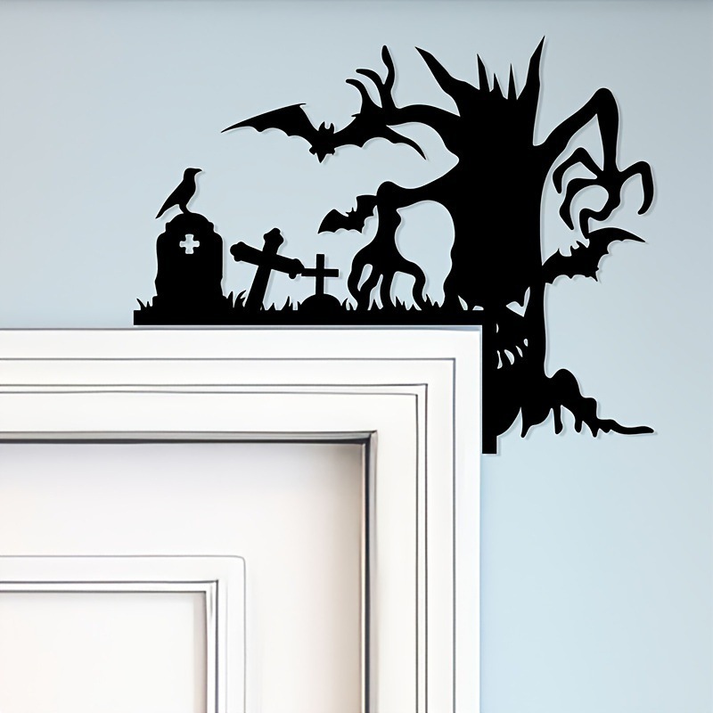 新しいハロウィンパーティー装飾スイッチステッカーハロウィンお化け屋敷レイアウトテーブルコーナードアフレーム装飾ハロウィンコーナーステッカー|undefined