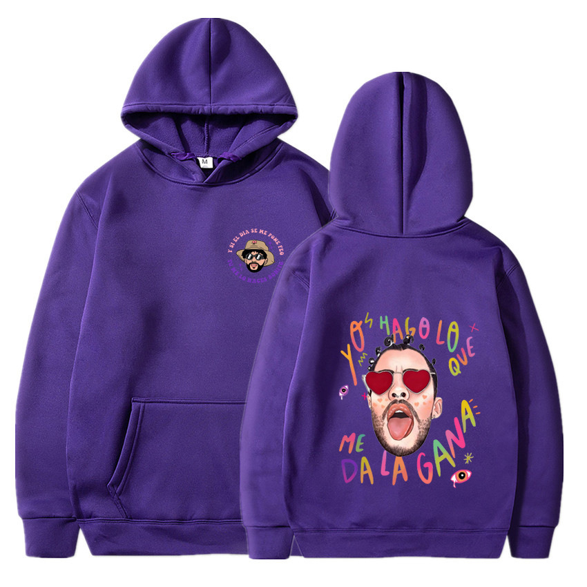 Nuevos productos transfronterizos un verano sin ti bad bunny moda estampada para hombre suéter casual con capucha para mujer
