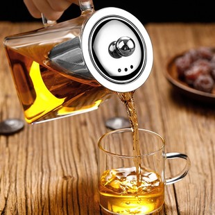 Teapot Household Filter Teapot Thickeneded Glass High Temperature Resistant Flower Teapot Black Tea Infuser Kung Fu Tea Set King Gold