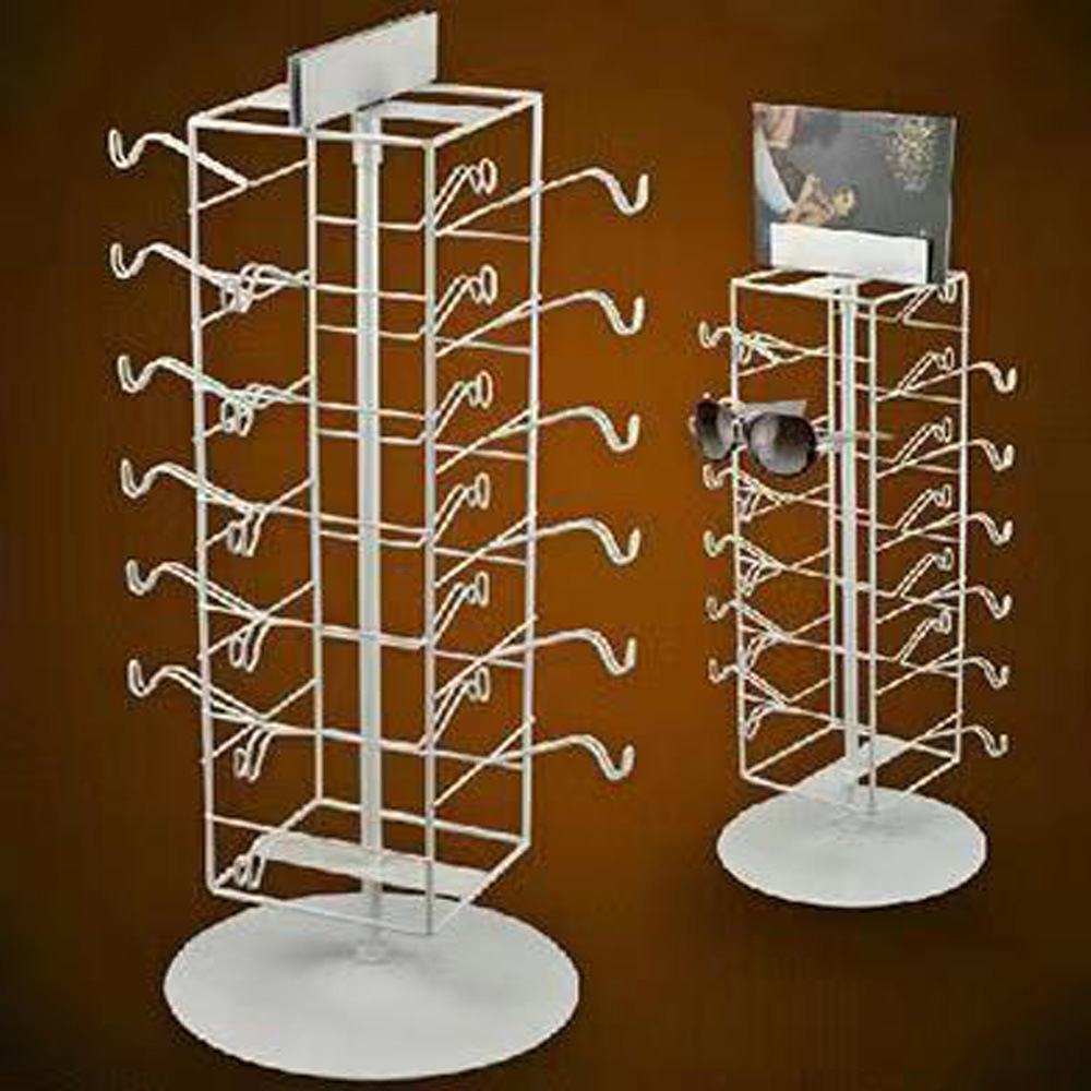铁艺台面眼镜展示架旋转四面旋转太阳眼镜近视眼镜柜台墨镜展示架
