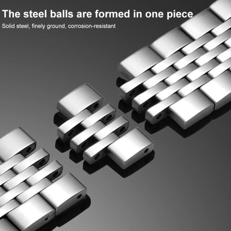 Para Apple Watch 38 - 49mm siete perlas correa de acero inoxidable sólido 20 / 22mm correa de metal