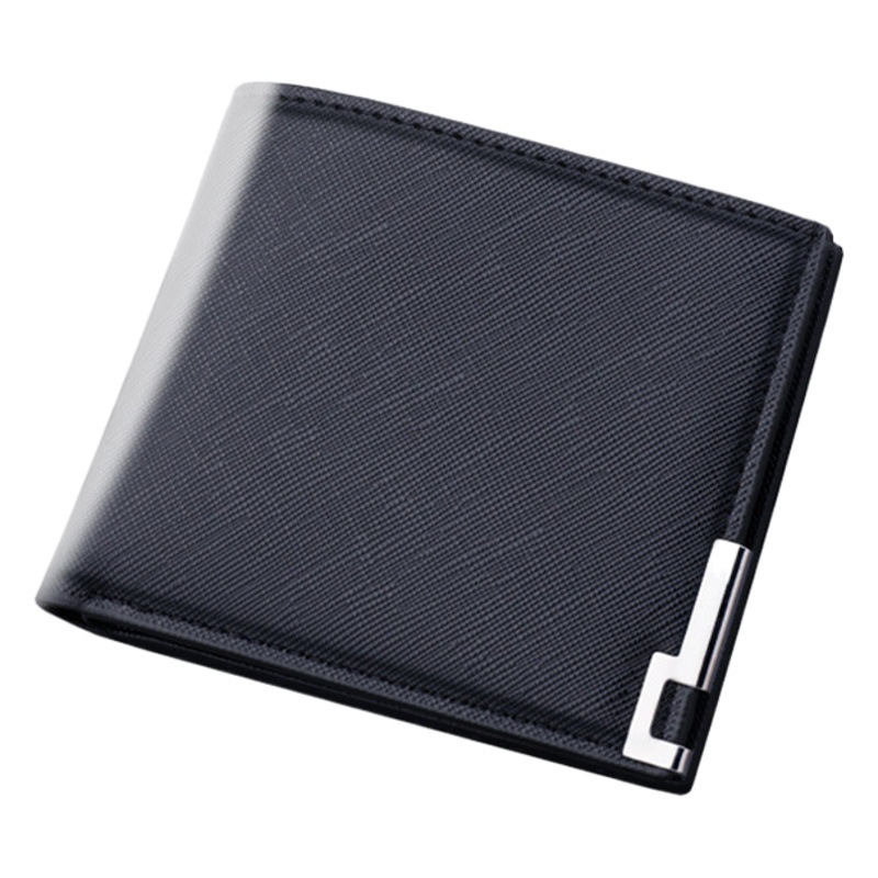 Cartera blanca de los hombres billetera corta pequeña estudiante universitario delgada juventud multi-tarjeta mini billetera simple estudiante Dama