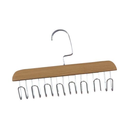 Multi-Hook Wooden Clothes Hanger, Innerwear Backless Strap, Multifunctional Clothes Rack for Home Wardrobe, Solid Wood Hooks, Wave-Shaped Drying Rack