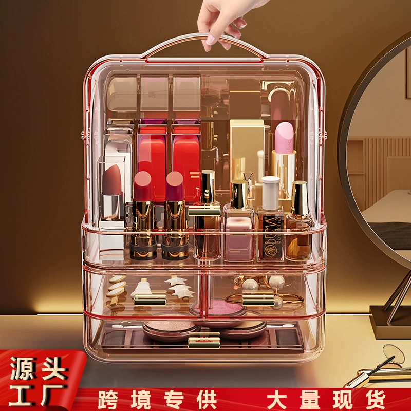Cosmetic table storage box, lipstick for boxes, cover, storage system, high-quality style
