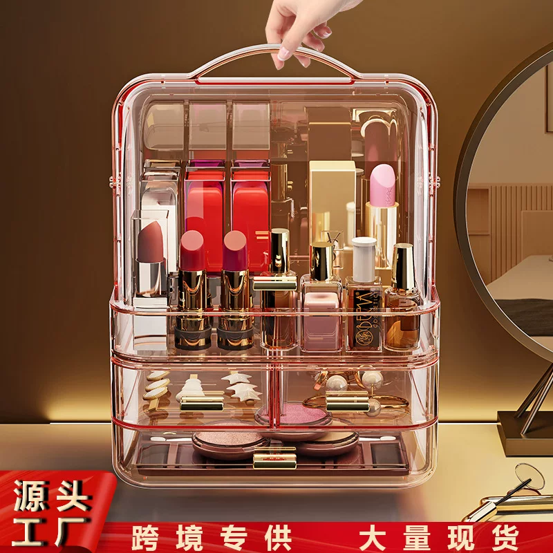 Cosmetic table storage box, lipstick for boxes, cover, storage system, high-quality style
