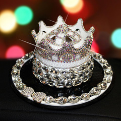 Diamond-studded crown car air freshener, car ornament for girls, gift for women, car interior decoration, long-lasting fresh fragrance