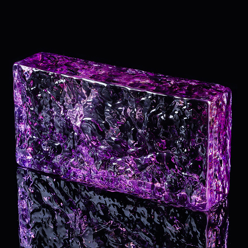 Transparente de doble cara ladrillo de cristal ladrillo de burbuja cuadrada puerta de entrada pared de mampostería ladrillo de cristal sólido ladrillo de cristal ladrillo de vidrio