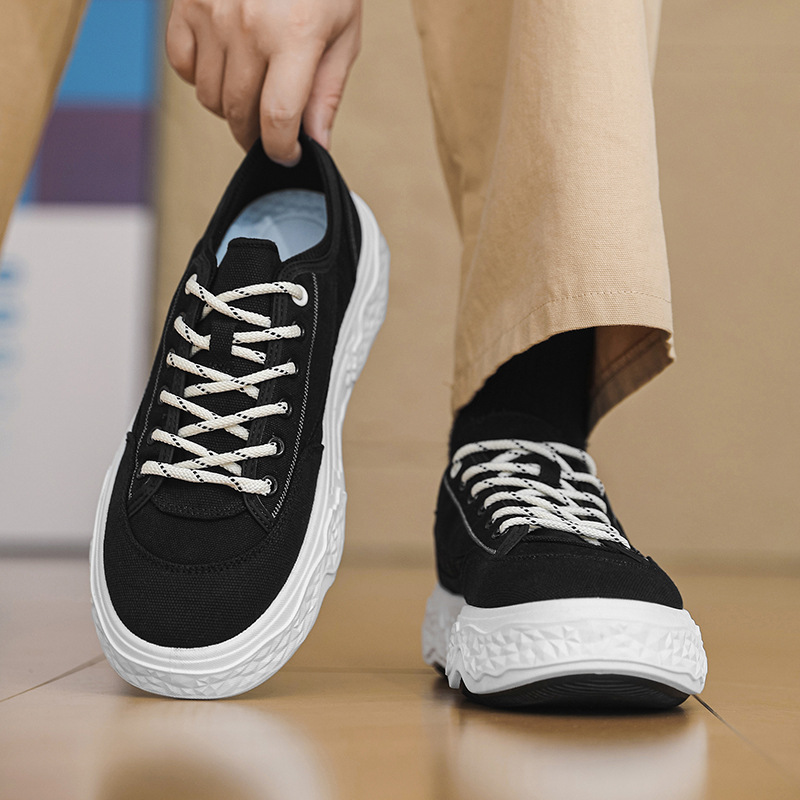 男鞋摩登帆布鞋2025夏季新款时尚休闲鞋运动鞋新款板鞋百搭休闲男