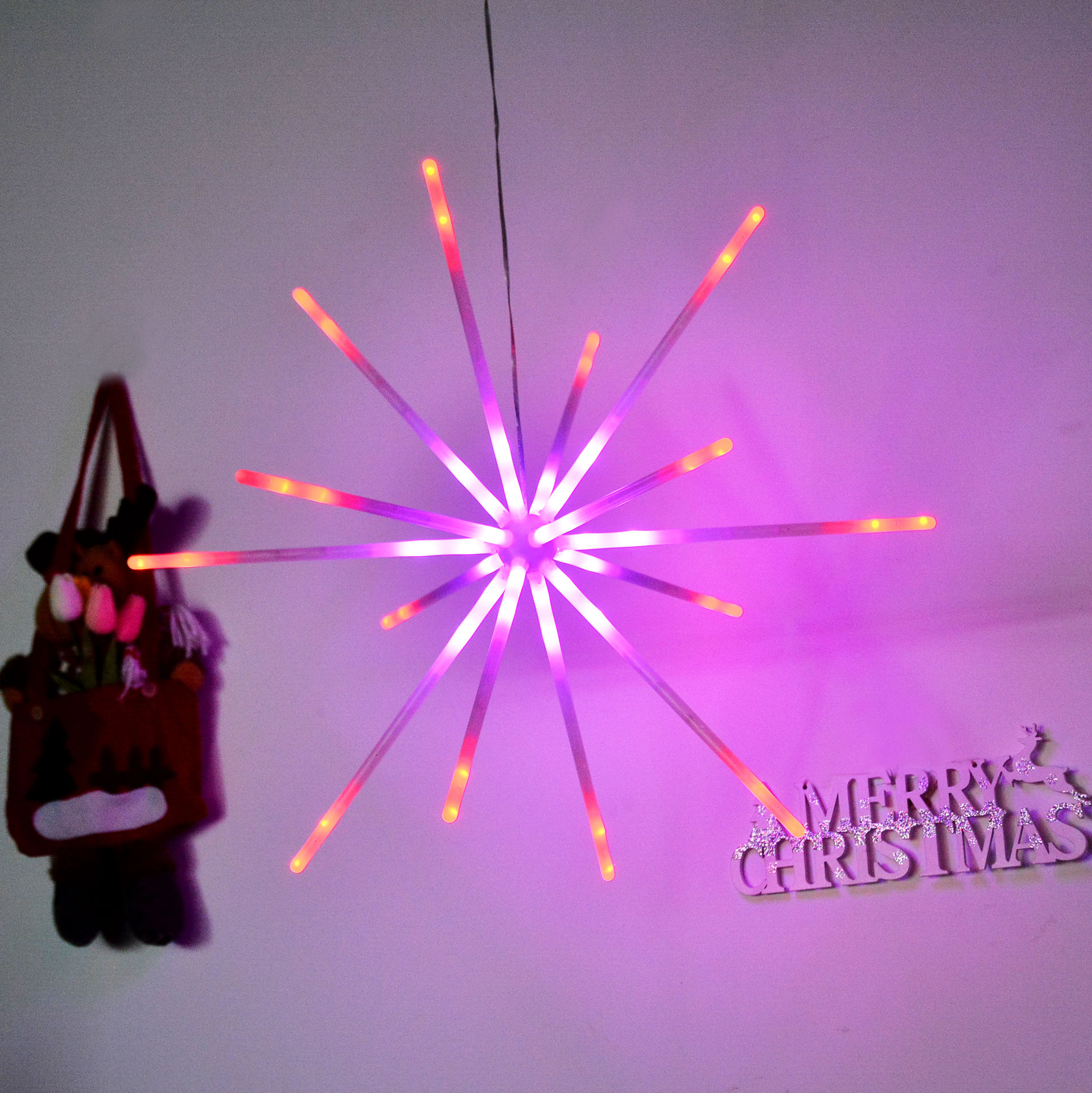 智能LED爆炸星草坪灯 烟花灯户外防水蒲公英灯花园景观灯节日灯