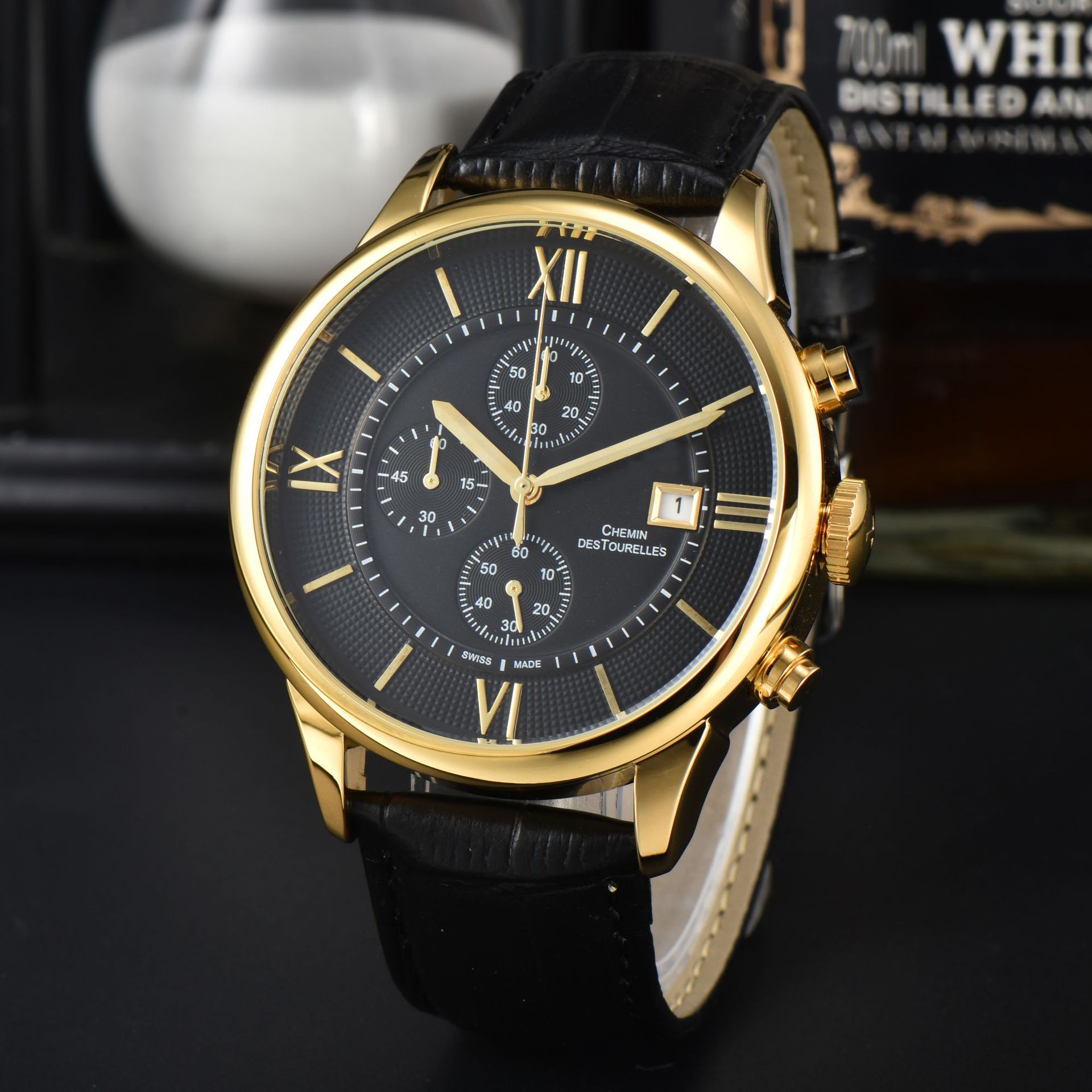 Orologio al quarzo uomo marca svizzera tianpai stile cronografo_voghion.com