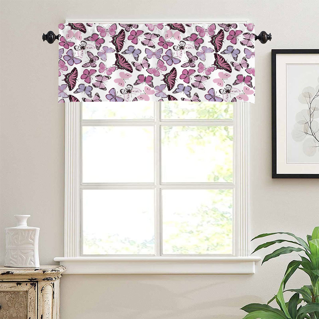 Modern Minimalist Butterfly Pattern Curtains For Kitchen Living Room_voghion.com