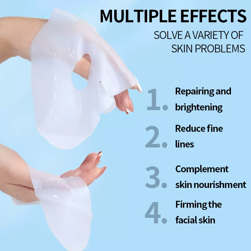 跨境韩国蓝变透面膜胶原蛋白抗皱紧致提拉收缩毛分离式面膜补水