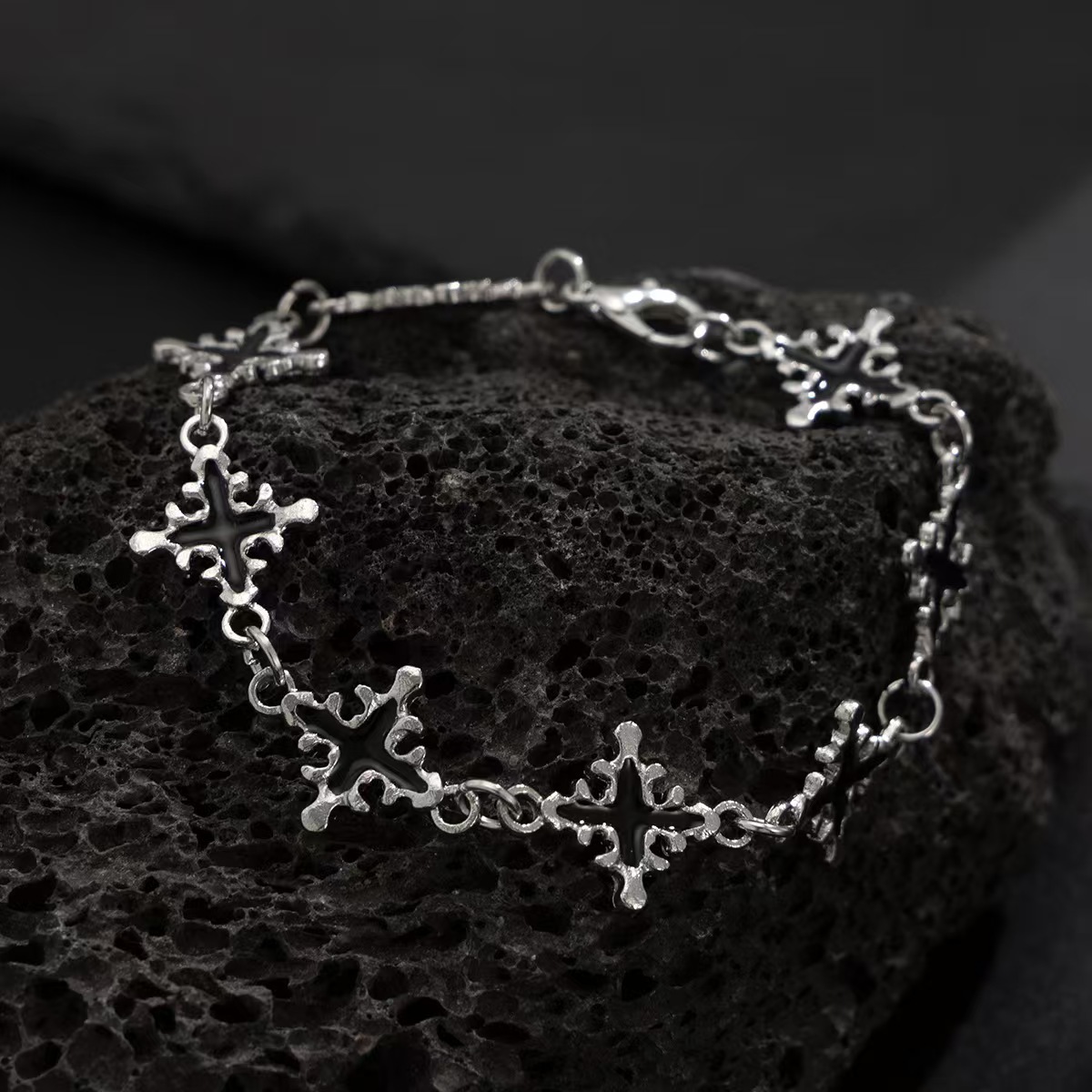 Alloy Material Cross Pattern All Seasons Season Casual Retro Cross Alloy Plating Men's Bracelets Men's Chain Bracelets