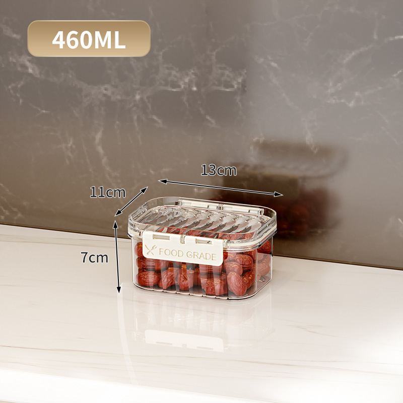密封缶、穀物、食品グレードの素材、透明プラスチック缶、キッチン収納ボックス、乾物茶保存缶|undefined