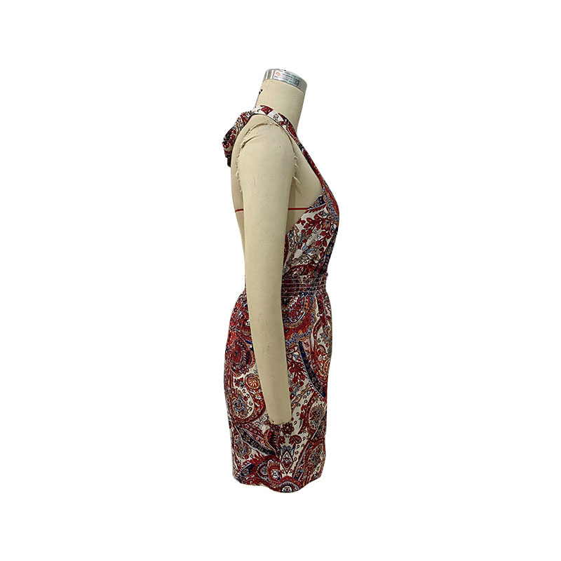 Summer Women Clothing Hollow Out Cutout Printed Jumpsuit