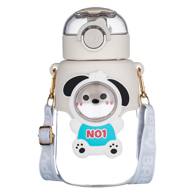 高颜值小学生儿童吸管保温杯便携可斜挎水杯女生网红吸管杯