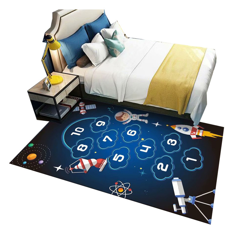 Alfombra para niños juego de rompecabezas tablero de ajedrez rejilla rayuela alfombra de piso dormitorio de dibujos animados tatami ventana Bahía creativa manta de noche