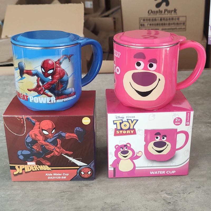 Disney, детская бутылочка для кормления со стеклом для дома, (跨境贸易), защита от падения