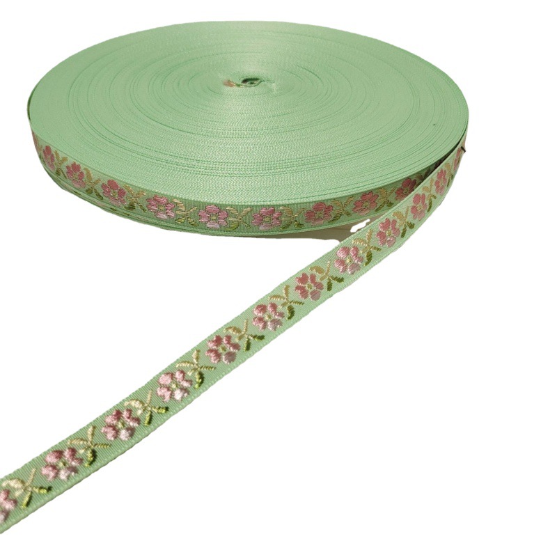 1.2cm Yizhihua Bordado de estilo étnico DIY hecho a mano con lazo Cinta para el cabello Tocado Hanfu Performance Clothing