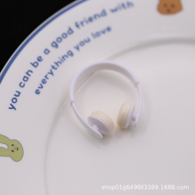 Small white headphones
