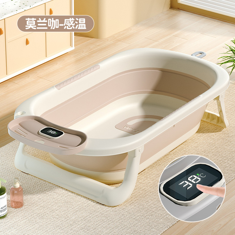 bañera de bebés sensible al calor bañera de bebés plegable bañera de plástico doméstica bañera de bebés bañera de bebés artículos recién nacidos