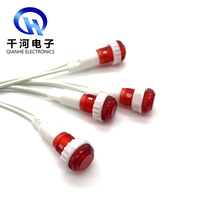 环保指示灯信号灯XD10-6 220V防水指示灯 红色圆头圆形指示灯