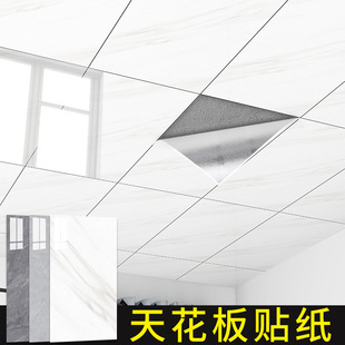 Ceiling Stickers Self-adhesive Wallpaper Toilet Ceiling Self-installed Roof Decoration Aluminum-plastic Board Self-adhesive Wall Stickers