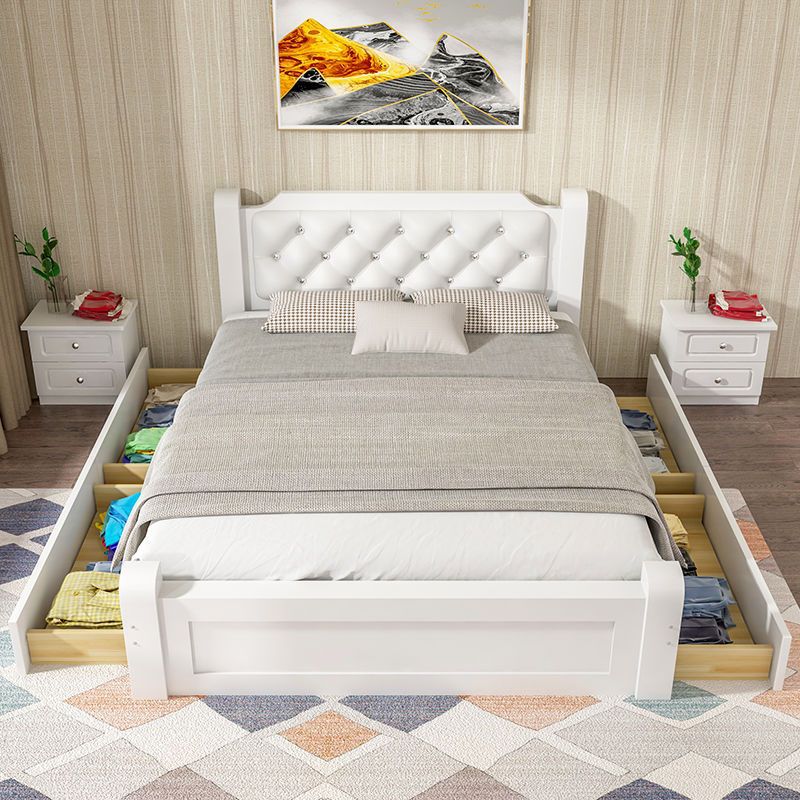 European-style solid wood bed 1.8 meters economical master bedroom double bed 1.5 meters adult household 1.2 meters single bed 1 meter