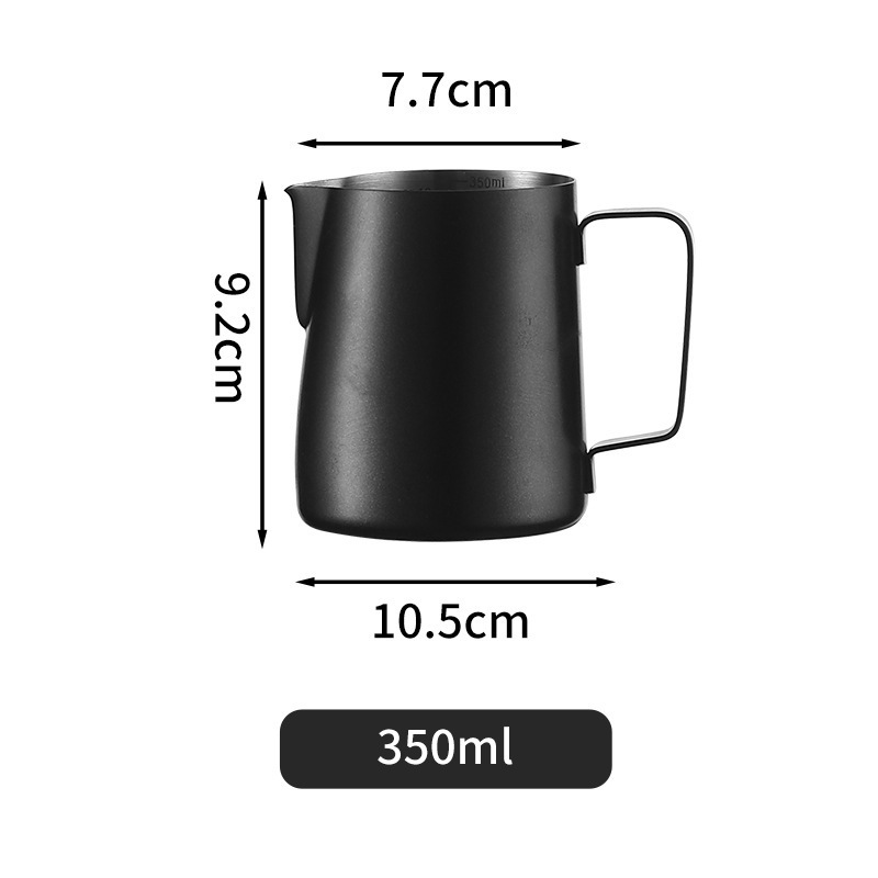 304不锈钢尖嘴拉花杯带盖 带刻度量杯 咖啡拉花缸 打奶泡杯咖啡壶|undefined
