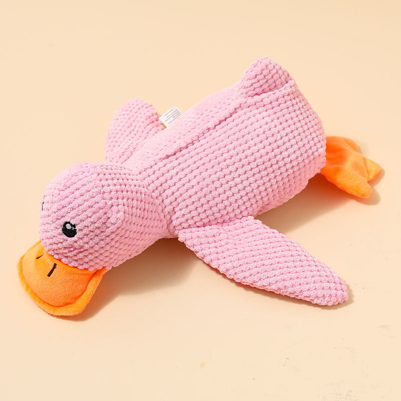 Juguetes para perros, felpa, pato para dormir, resistente a los molares, sonido para aliviar el aburrimiento, perro pequeño de tamaño mediano, juguete de sonido para mascotas, patito amarillo