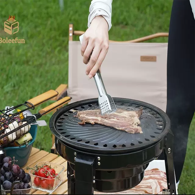 便携户外围炉煮茶烧烤炉烧烤架套装家庭版家用可调节高度烤肉炉子