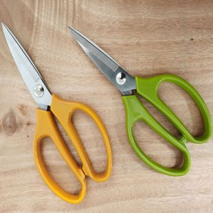Factory Direct Supply Plastic Handle Stainless Steel Knife Scissors Kitchen Scissors Household Industrial Multi-Purpose Large Quantity Discount