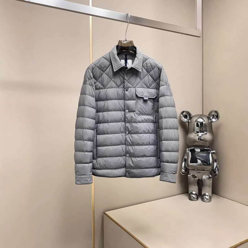 2025 Mengjia New Men's Fashion Rhombic Down Jacket M Casual Lapel Warm Shirt Jacket Original List 2025 Mengjia New Men's Fashion Rhombic Down Jacket M Casual Lapel Warm Shirt Jacket Original List