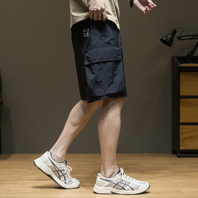 Ice Silk Quick-drying Tooling Shorts Men's 2025 Summer New Arrival Men's Five-point Casual Pants Fat Man Loose plus size Trendy