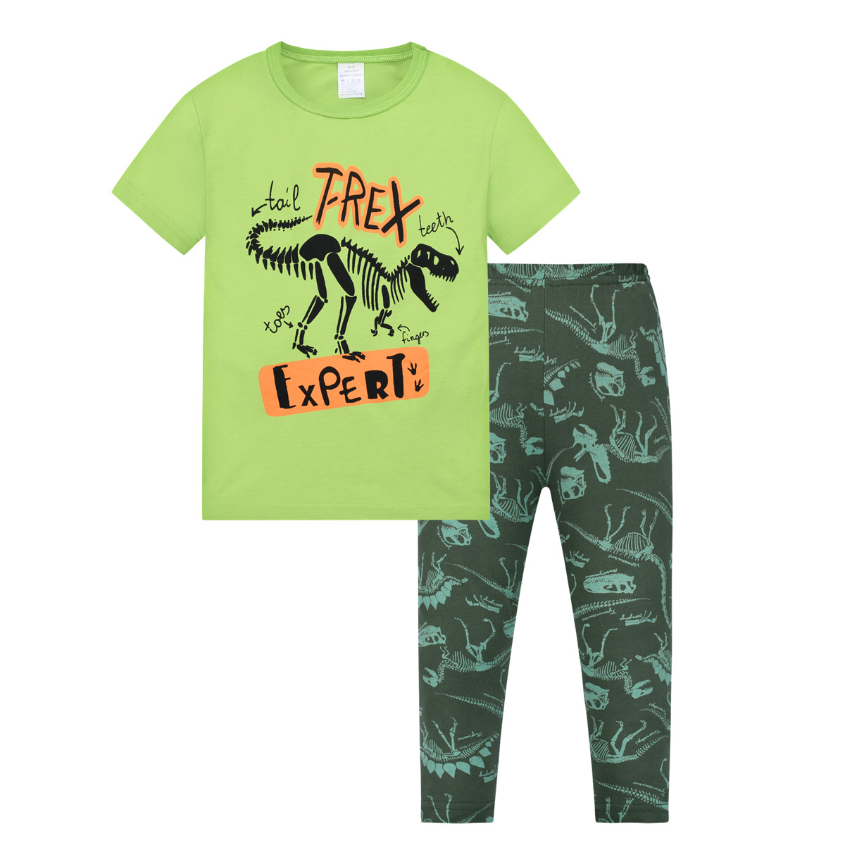 Ropa para el hogar de los niños traje de verano delgada ropa de aire acondicionado niños y niñas pijamas de algodón de dibujos animados europeos y americanos Comercio exterior al por mayor