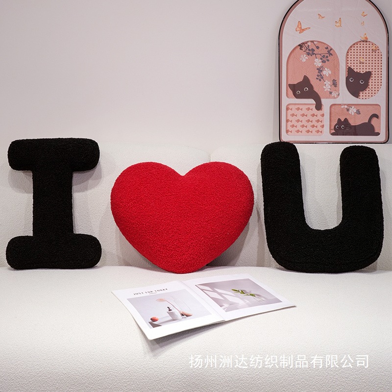 Cojín de Peluche con Forma de Letra de Felpa Decorativo para Fotografía image 2