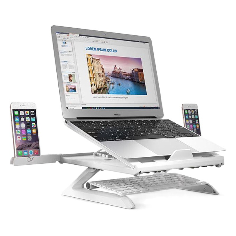 Transfronterizo portátil de pie disipación de calor plegable de elevación de altura vertical soporte de aumento de la base de aleación de aluminio