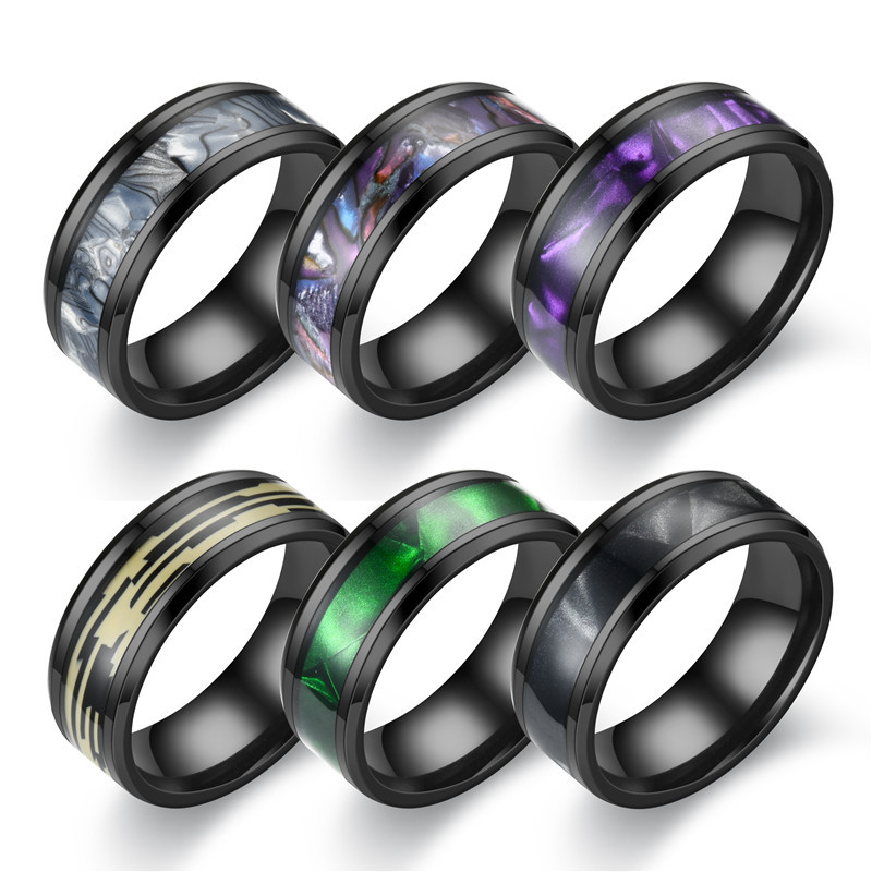 Fashion New Colorful Stainless Steel Ring Wholesale Nihaojewelry display picture 8