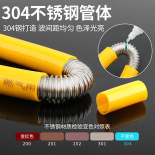 New national standard 304 stainless steel gas pipe natural gas gas stove connection plug screw corrugated hose GB41317