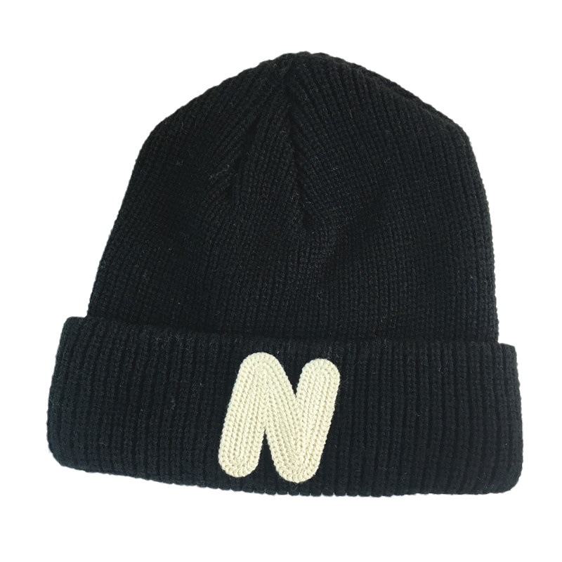 Unisex Autumn and winter trend applied-cloth woolen hat women's and women's couples warm knit hat Fashion pullover hat cold hat_voghion.com