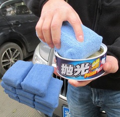 Car large crystal-plated waxing sponge, high-density car wash sponge block, beauty cleaning polishing sponge, car sponge