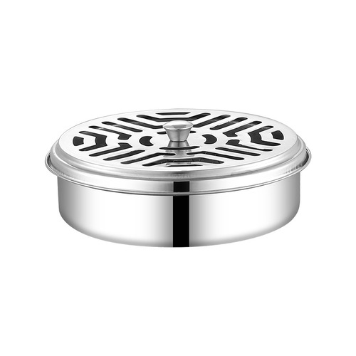 Stainless steel mosquito coil box, household mosquito coil tray, creative nail tooth grid ash tray, incense burner rack with lid, mosquito coil tray